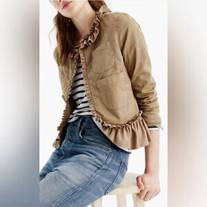 J.Crew Ruffle Chino  Jacket Women Size 2